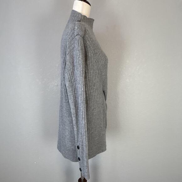 Rag & Bone Womens Dale Twist Tunic Sweater Size S Heather Gray Merino Wool - Picture 8 of 10